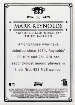 2010 Topps 206 - Bronze #36 Mark Reynolds Back