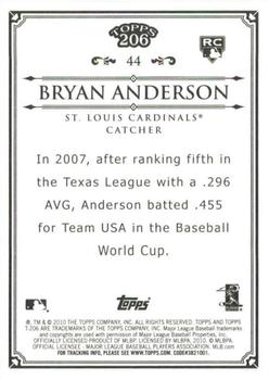 2010 Topps 206 - Bronze #44 Bryan Anderson Back