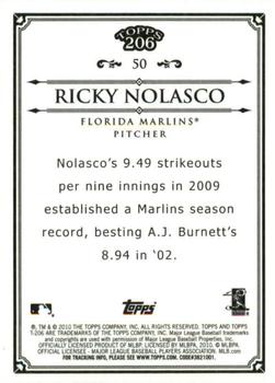 2010 Topps 206 - Bronze #50 Ricky Nolasco Back