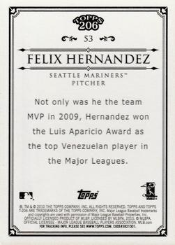 2010 Topps 206 - Bronze #53 Felix Hernandez Back