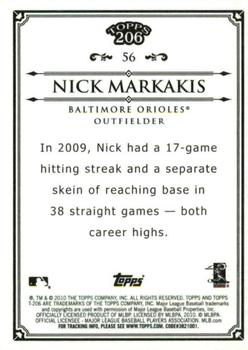 2010 Topps 206 - Bronze #56 Nick Markakis Back