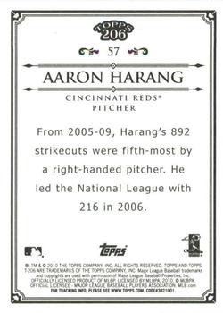 2010 Topps 206 - Bronze #57 Aaron Harang Back