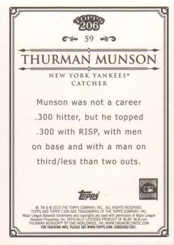 2010 Topps 206 - Bronze #59 Thurman Munson Back