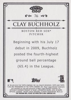 2010 Topps 206 - Bronze #76 Clay Buchholz Back