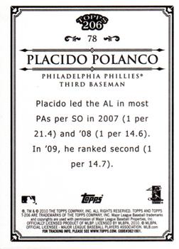 2010 Topps 206 - Bronze #78 Placido Polanco Back