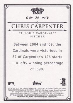 2010 Topps 206 - Bronze #86 Chris Carpenter Back