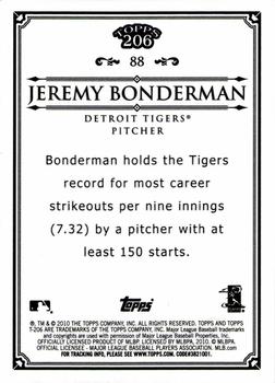 2010 Topps 206 - Bronze #88 Jeremy Bonderman Back