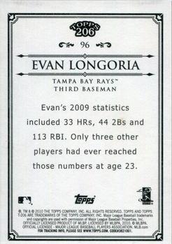 2010 Topps 206 - Bronze #96 Evan Longoria Back