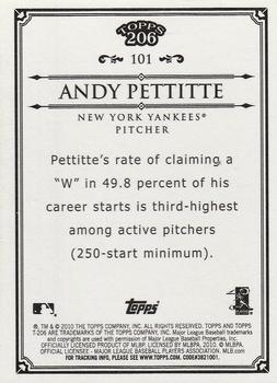 2010 Topps 206 - Bronze #101 Andy Pettitte Back