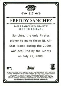 2010 Topps 206 - Bronze #117 Freddy Sanchez Back