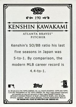2010 Topps 206 - Bronze #190 Kenshin Kawakami Back
