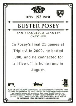2010 Topps 206 - Bronze #193 Buster Posey Back