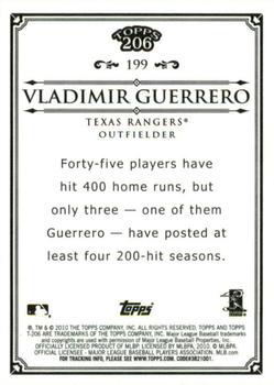 2010 Topps 206 - Bronze #199 Vladimir Guerrero Back