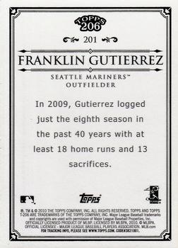 2010 Topps 206 - Bronze #201 Franklin Gutierrez Back