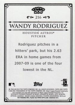 2010 Topps 206 - Bronze #216 Wandy Rodriguez Back