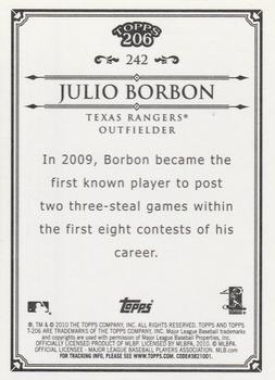 2010 Topps 206 - Bronze #242 Julio Borbon Back