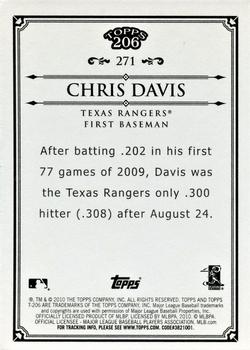 2010 Topps 206 - Bronze #271 Chris Davis Back