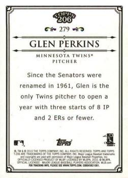 2010 Topps 206 - Bronze #279 Glen Perkins Back