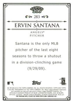2010 Topps 206 - Bronze #283 Ervin Santana Back