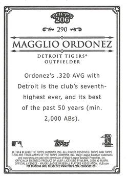 2010 Topps 206 - Bronze #290 Magglio Ordonez Back