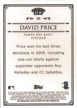 2010 Topps 206 - Bronze #48 David Price Back