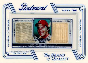 2010 Topps 206 - Dual Relics #DR-JB Johnny Bench Front