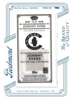 2010 Topps 206 - Mini Framed Relics Piedmont #TR-JE Johnny Evers Back