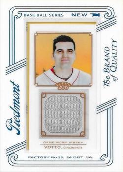 2010 Topps 206 - Mini Framed Relics Piedmont #TR-JVO Joey Votto Front