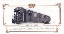 2010 Topps 206 - Mini Historical Events #HE2 Feb 16th 1909 / 1st subway car with side doors goes into service (NYC) Front