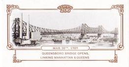 2010 Topps 206 - Mini Historical Events #HE4 Mar 30th 1909 / Queensboro Bridge opens, linking Manhattan & Queens Front