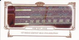 2010 Topps 206 - Mini Historical Events #HE13 Feb 23rd 1910 / 1st radio contest held (Philadelphia) Front