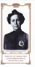 2010 Topps 206 - Mini Historical Events #HE17 Sep 12th 1910 / World's 1st female cop, Alice Stebbins Wells, appointed (LAPD) Front