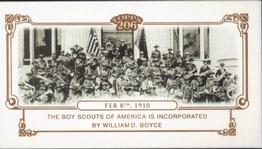 2010 Topps 206 - Mini Historical Events #HE12 Feb 8th 1910 / The Boy Scouts of America is incorporated by William D. Boyce Front
