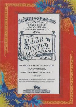 2010 Topps Allen & Ginter - Autographs #AGA-ROI Randy Oitker Back