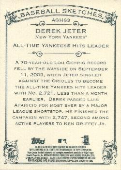 2010 Topps Allen & Ginter - Baseball Highlights #AGHS3 Derek Jeter Back