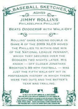2010 Topps Allen & Ginter - Baseball Highlights #AGHS9 Jimmy Rollins Back