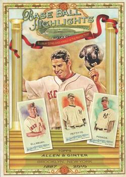 2010 Topps Allen & Ginter - Cabinets #NCCB9 Jacoby Ellsbury / Andy Pettitte / Jorge Posada Front