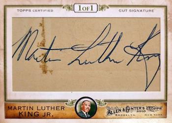 2010 Topps Allen & Ginter - Cut Signatures #2 Martin Luther King Jr. Front