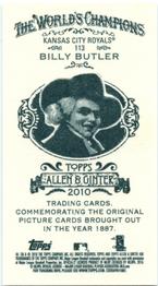 2010 Topps Allen & Ginter - Mini A & G Back #113 Billy Butler Back