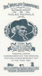 2010 Topps Allen & Ginter - Mini A & G Back #300 Nolan Reimold Back