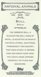 2010 Topps Allen & Ginter - Mini National Animals #NA10 Bull / Spain Back