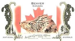 2010 Topps Allen & Ginter - Mini National Animals #NA18 Beaver / Canada Front