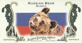 2010 Topps Allen & Ginter - Mini National Animals #NA35 Russian Bear / Russia Front