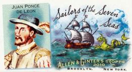 2010 Topps Allen & Ginter - Mini Sailors of the Seven Seas #SSS10 Juan Ponce de Leon Front