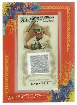 2010 Topps Allen & Ginter - Relics #AGR-MCA Miguel Cabrera Front