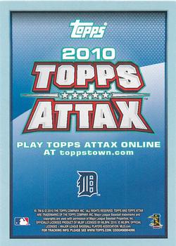 2010 Topps Attax - Gold Foil #NNO Justin Verlander Back