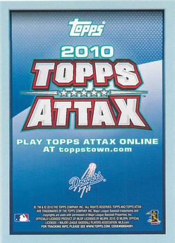 2010 Topps Attax - Silver Foil #NNO Clayton Kershaw Back