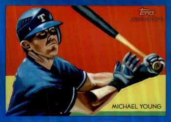 2010 Topps Chrome - National Chicle Blue Refractors #CC15 Michael Young Front