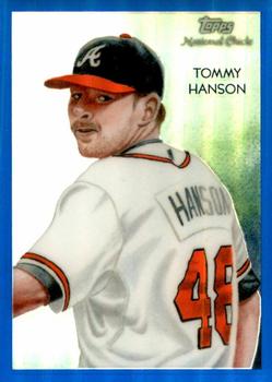 2010 Topps Chrome - National Chicle Blue Refractors #CC37 Tommy Hanson Front