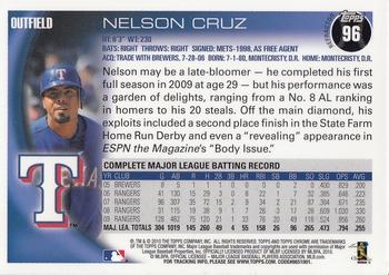 2010 Topps Chrome - Refractors #96 Nelson Cruz Back